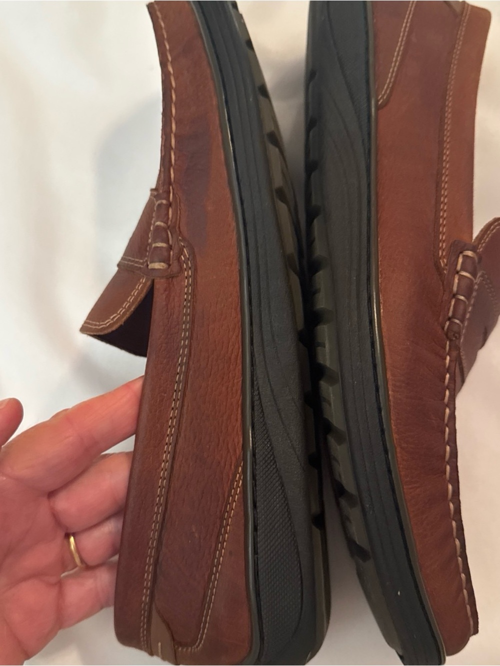 Johnston & Murphy Brown Leather Penny Loafers size 10 - Picture 11 of 12